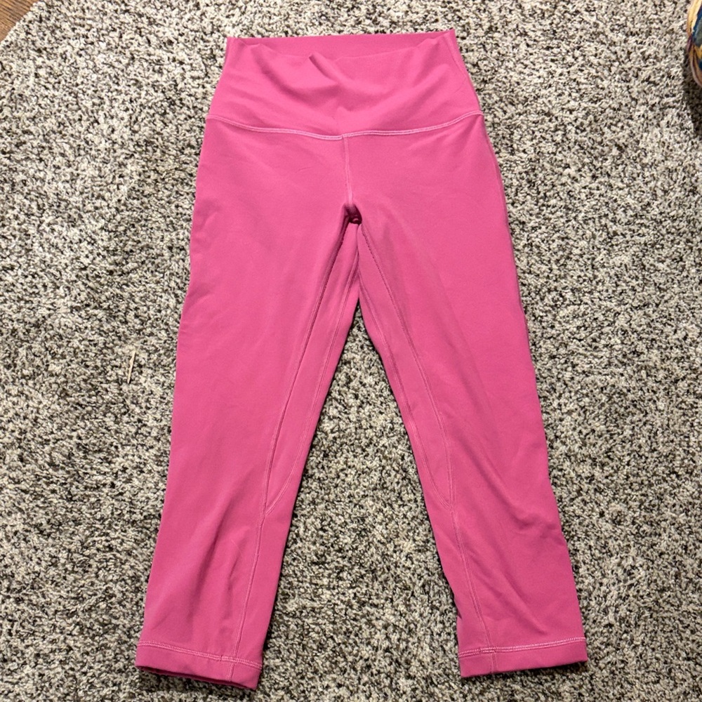 Lululemon Cropped Pink Mauve Leggings